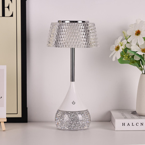 Kinh Doanh HID ánh sáng ban đêm bầu không khí long lanh chai mờ bóng râm trong suốt bảo vệ mắt LED đèn bàn với pha lê bóng râm - Product Image 2