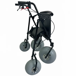 Strandrollstuhl Gehhilfe für den Strand für Erwachsene mit Sitz Arbeitssparende Laufrollen Reha-Hilfsmittel Faltbar und Leicht - Product Image 3