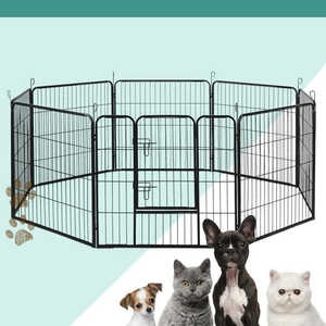 32 "X 8 panel tugas berat pagar anjing dalam ruangan & luar ruangan latihan hewan peliharaan Playpen - Product Image 6