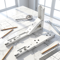 Support d'étagère pliable sur mesure OEM en acier inoxydable robuste, support triangulaire, vente directe usine, quincaillerie murale pour mobilier de bureau