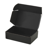 Boîte cadeau rigide noire de petite taille en carton ondulé, matériaux recyclés de haute qualité, logo personnalisé
