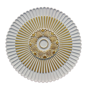 Grand médaillon de <span class=keywords><strong>plafond</strong></span> doré moderne Rosette décorative en polyuréthane pour villa hôtel Application de rose de <span class=keywords><strong>plafond</strong></span> en PU - Product Image 3