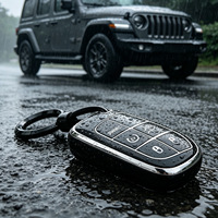 Housse de clé KUNASI pour Jeep, étui de protection souple pour clé compatible avec la clé intelligente Jeep 3 4 5 boutons