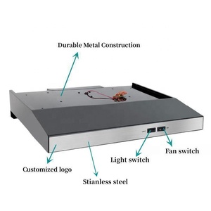 Hotte de cuisinière noire 22 "avec façade en acier inoxydable 12V RV - Product Image 4