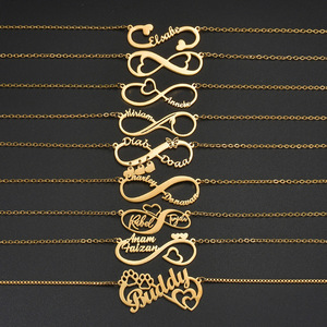 <span class=keywords><strong>Collana</strong></span> Personalizzata Hongri <span class=keywords><strong>con</strong></span> Nome in Inglese e Simbolo <span class=keywords><strong>Infinito</strong></span> in Oro 18K Placcato <span class=keywords><strong>con</strong></span> Diamanti per Uomini, Donne e Bambini - Product Image 1