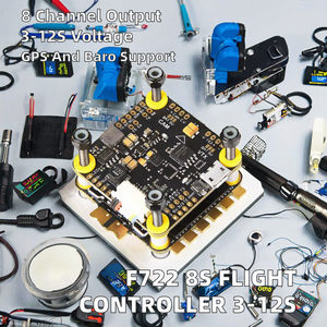 Controlador de Vuelo RC Rongchuang F722 ICM42688 8S, Entrada 3-12S, Salida de Motor 8CH, 6 UART, BEC, OSD, Barómetro, GPS, Compatible con FPV - Product Image 2