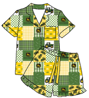 Nouvelle conception, vente en gros, 2 pièces, pyjama d'été confortable en coton tricoté, écologique, ensemble de pyjama pour femme à manches courtes et short