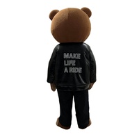 Costume de mascotte d'ours noir pour hommes adultes, déguisement de fête de Noël, cadeau pour adulte