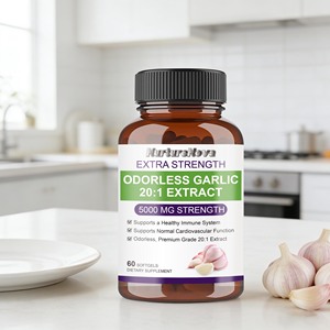 Extrait d'ail sans odeur 20:1 en gélules molles, 60 capsules, directement de l'usine, complément alimentaire pour le soutien immunitaire, saveur personnalisée, O Problemed - Product Image 3