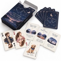 Cartes à Jouer Personnalisées Saint-Valentin Nuit Céleste pour Couples : Interactions Romantiques, Piques de Conversation, Défis pour Soirées Romantiques