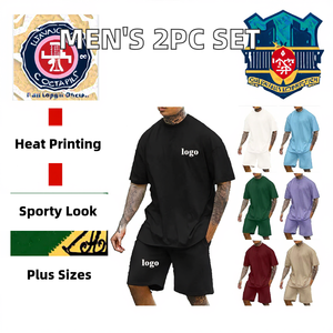 ชุดวอร์มสองชิ้นแบบถักสำหรับผู้ใหญ่3XL ไซส์ใหญ่พิเศษเสื้อวอร์มแฟชั่นคอออกแบบโลโก้ได้ตามต้องการ - Product Image 2