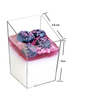 MingYu Mini Square Postre <span class=keywords><strong>Cups</strong></span> Mousse Pudding Cup <span class=keywords><strong>1000</strong></span> tazas - Product Image 6