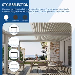 Juego de Muebles de Jardín Modernos Motorizados para Patio Exterior <span class=keywords><strong>2020</strong></span>, Pérgola Retráctil para Comer, Relajarse y Entretenerse al Aire Libre - Product Image 4
