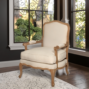 Poltrona Singola in Stile Fattoria Francese, Divano Rettangolare in Legno con Seduta in <span class=keywords><strong>Spugna</strong></span> <span class=keywords><strong>per</strong></span> Arredamento Soggiorno - Product Image 4