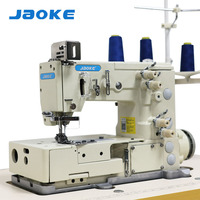 Machine à coudre industrielle décorative JAOKE JK-1302-4W à bordure dentelle, point zigzag, moteur, matériau plastique, fonctionnement électronique