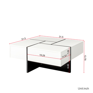 Hot Bán Hiện Đại Thông Minh Bằng Gỗ Màu Trắng Trà Bàn Cà Phê Thiết Lập Với Bốn Ngăn Kéo Lớn Không Gian Lưu Trữ Phòng Khách Sang Trọng Đồ Nội Thất Nhà - Product Image 6