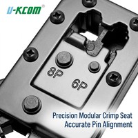 Pince à sertir verticale professionnelle pour connecteurs modulaires 8P 6P RJ45 RJ11 RJ12, à levier élevé, en acier au carbone, UKCM/OEM