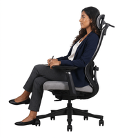 Nouvelle Chaise de Bureau Exécutive Ergonomique en Maille Ajustable et Unique, Chaise Pivotante Confortable avec Support Lombaire Rembourré pour Directeur