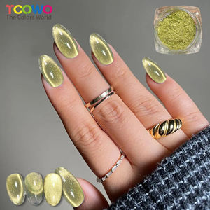 ผงแม่เหล็กแต่งเล็บเกรดเครื่องสำอางหรูหรา TCOWO - ผงโครเมี่ยมสะท้อนแสงแบบแคทอาย ให้เอฟเฟกต์ Chatoyancy <span class=keywords><strong>ป</strong></span>ราศจากนิกเกิล สีสันสดใส - Product Image 2