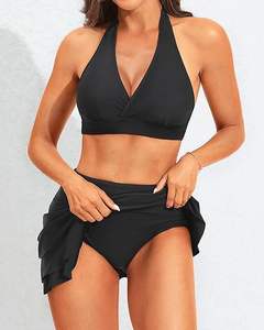 Nuevo Traje de Baño de Dos Piezas con Aros para Mujer, Traje de Baño para el Periodo, Falda de Playa Sexy para Mujer, Bikini Push-up para Chicas de 18 Años - Product Image 6