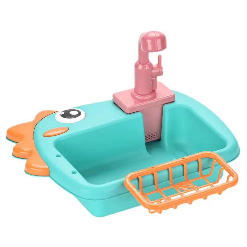 HYおもちゃキッズ恐竜シンクおもちゃリサイクル水釣り食器洗い機2in1キッチンプレイハウス