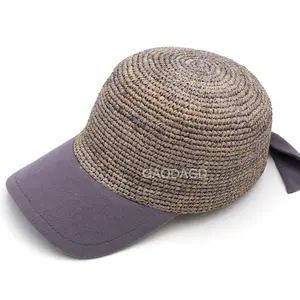 K Lady Summer Straw Sun Visor Baseball Hat For Sale