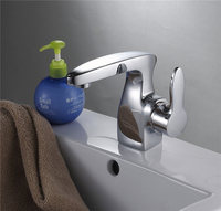 Robinet de lavabo monocommande chaud/froid chromé pour salle de bain