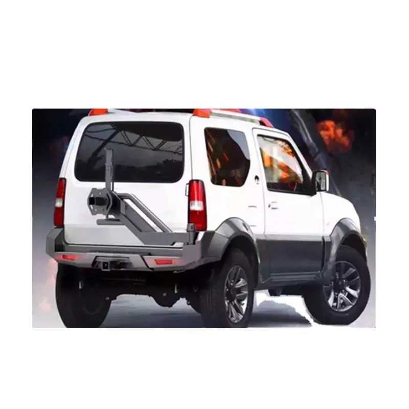 Maiker Bumper Belakang SUV, dengan Pembawa Ban untuk Suzuki Jimny 1998-2018 4X4 Aksesoris Bumper