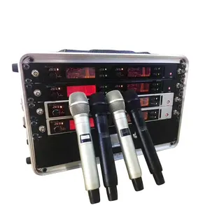 400M FM Dual Channel Transmitter UHF Micro Không Dây 780-820MHZ Mic