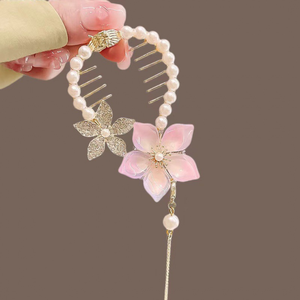 2025 New Rhinestone Pearl Flower <strong>Hairpin</strong> <strong>Colorful</strong> Head Clip Women's Hair Jewelry - Product Image 1