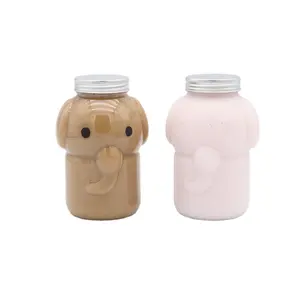 16盎司大象塑料食品容器带金属盖子的糖果塑料罐