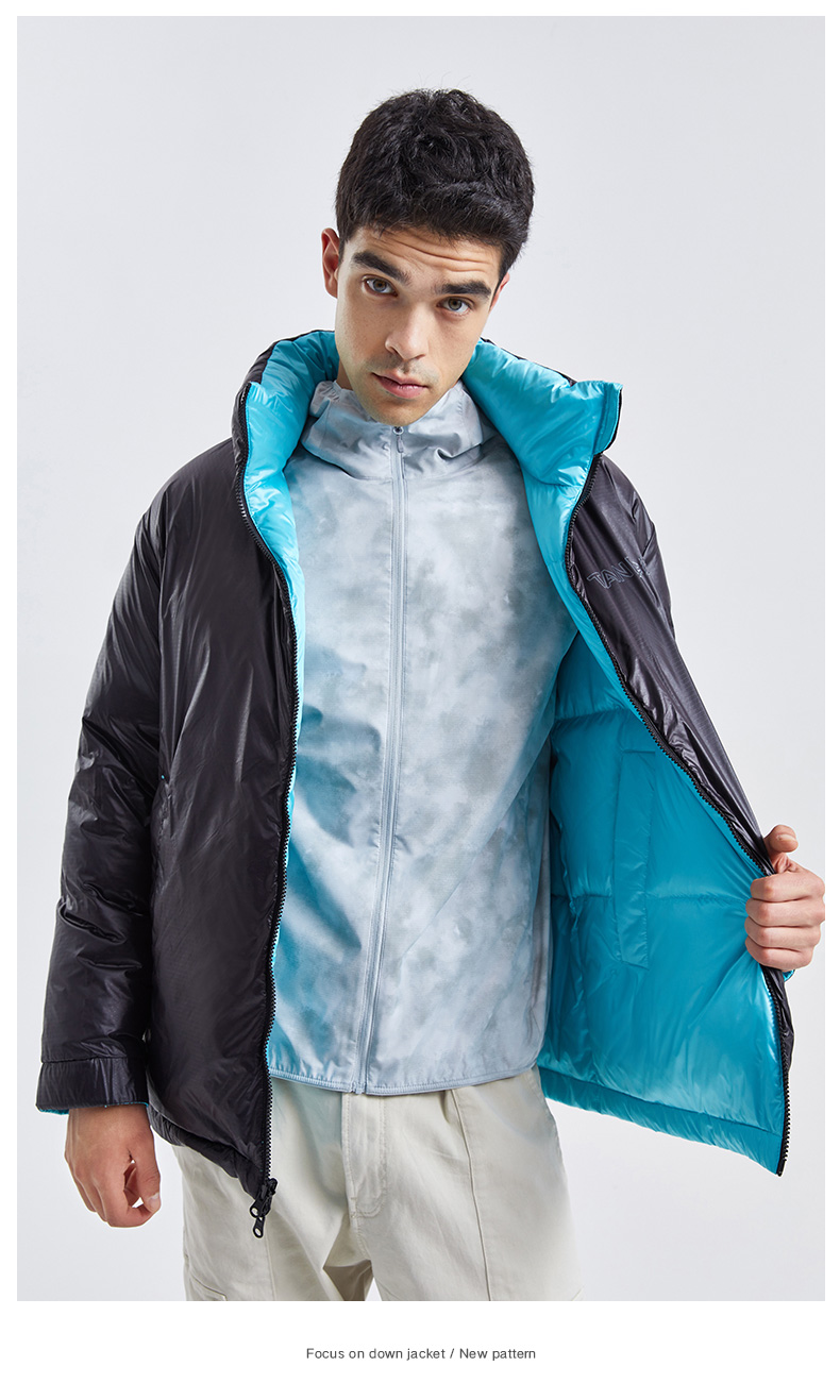 Áo khoác ngoài trời mùa đông dành cho nam Quần áo ngắn 2 mặt 100% Polyester 11