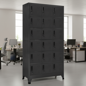 Armario de Almacenamiento de Acero Antracita, 35.4 x 15.7 x 70.9 Pulgadas, Diseño Industrial, Tipo Vertical, para Garaje u Oficina - Product Image 2