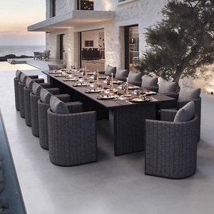 Aluminium Long <b>Table</b> Outdoor 12 Seat <b>Dining</b> Set Factory Customized Outdoor <b>Table</b> Set Aluminum Patio Seat <b>Dining</b> Set - Product Image 3
