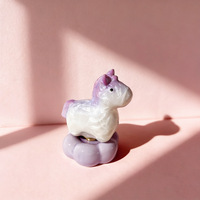 Xiaohongshu Hype Crystal Glaze Little Horse Ceramic Spinning Ornament Decorative Desktop Stress-Relief Gadget Cute Healing Small