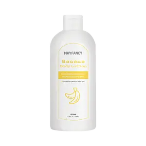 Fruits Fragrance as optional with Private label 250ml customized Banana Body Lotion Cream for Dull Skin