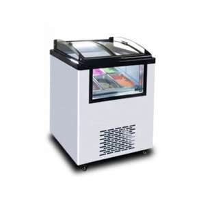 Vitrine Réfrigérée à Porte Coulissante Plate pour Crèmes Glacées, Boîte à Lumière LED, Congélateur de Haute Qualité à Porte Ouverte pour Présentation de Gâteaux et Crèmes Glacées, Refroidissement - Product Image 6