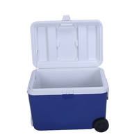 Glacière AS5000 50L en Plastique Isolée Grande Taille Personnalisée pour Thon, Mousse Styrofoam avec Roues