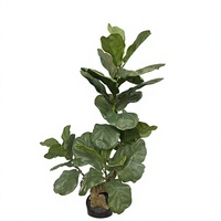 Plante Artificielle Ficus Lyrata Stylisée Tendance 2026, Imperméable et Durable en Plastique, Idéale pour Mariages