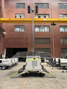 Torre de Luz Solar LED de 6x320w, Mástil Hidráulico de 9m, Móvil, Portátil, Alimentación por CC, Compra Directa de Fábrica OEM - Product Image 4