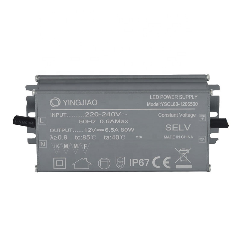 Светодиодный источник питания IP67 Водонепроницаемый 12 В 24 в 36 в 48 в алюминиевый светодиодный драйвер 80 Вт постоянное напряжение Китайские поставки