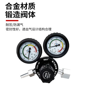 Regulador de Presión de Oxígeno Aoteer Yqy-07 con Manómetro de Diafragma de Cobre 2.5 25 Mpa Rosca Interna Hecho en China - Product Image 3