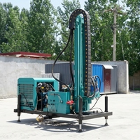 Machine de forage de puits d'eau 300m avec moteur diesel et mât télescopique pour forage de sondages – Vente directe usine en gros