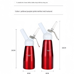 Distributeur de crème fouettée en aluminium avec logo personnalisé Pistolet à siphon pour café, dessert, décoration de gâteaux - Product Image 3