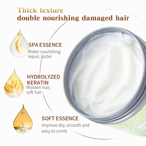 Masque capillaire hydratant à la kératine et aux olives Augeas 33,8 fl.oz, soin profond pour cheveux abîmés - Product Image 3