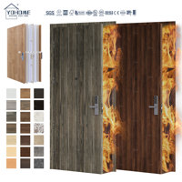 Moyen-Orient Hôtel U-L BS Certifié En Bois HPL Porte Coupe-Feu Moderne Porte Ignifuge Haute Pression Stratifié 60 Minutes Porte Coupe-Feu