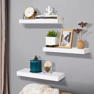 Modern <strong>Wood</strong> Wall Decorative <strong>Shelves</strong> Set of 3 Floating <strong>Shelves</strong> - Product Image 1