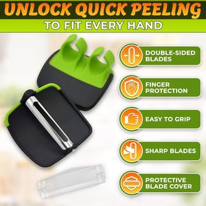 Éplucheur de fruits et légumes en acier inoxydable avec poignée ergonomique, écologique et durable, pour citrouille - En stock, en promotion - Product Image 2