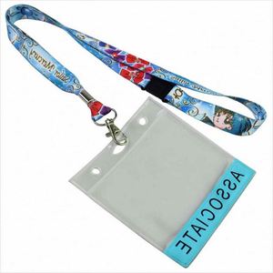 สายคล้องคอพิมพ์ลายโปรโมชั่นแบบซับลิเมชั่นพร้อมโลโก้สั่งทำและที่ใส่บัตรประจำตัว - Product Image 3