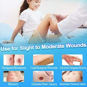 10x10cm PaK 10 hidrokoloid pembalut untuk bekas luka tahan air perban luka dengan perekat batas penyerap nyeri tempat tidur - Product Image 5